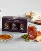 Load image into Gallery viewer, Saltspring Kitchen Co - Trio Spicy- Peach & Pepper Spicy Pepper, Raspberry & Habanero Spicy Pepper, Hot Mango Spicy Pepper