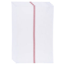 Load image into Gallery viewer, Danica - Dishtowel - Brooklyn Stripe Poppy Red Dishtowels (Set of 4)