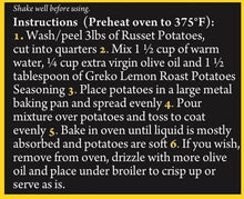 Load image into Gallery viewer, Grandpa J’s - Greko Lemon Roast Potatoes Seasoning