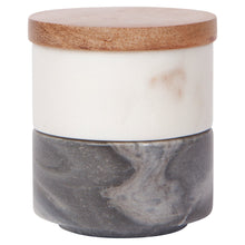 Load image into Gallery viewer, Danica - White + Slate Marble Salt Cellar
