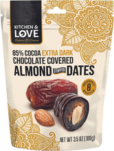 Load image into Gallery viewer, Kitchen &amp; Love - 85% Extra Dark Chocolate Covered Almonds Dates
