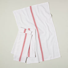 Load image into Gallery viewer, Danica - Dishtowel - Brooklyn Stripe Poppy Red Dishtowels (Set of 4)
