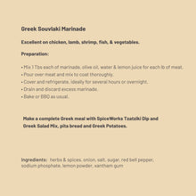 Load image into Gallery viewer, Spice Works - Greek Souvlaki Marinade
